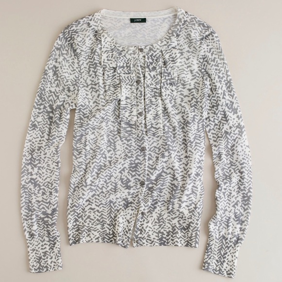 J. Crew Strada Ruffle Cardigan - Picture 2 of 8